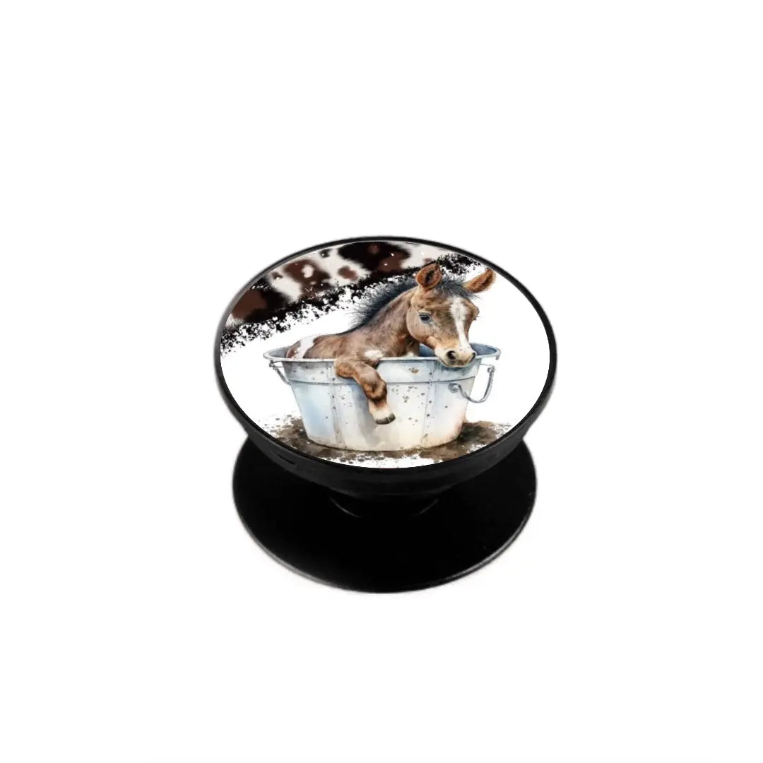 Western Horse Phone Grip and Stand - Perfect Gift for Equestrians!