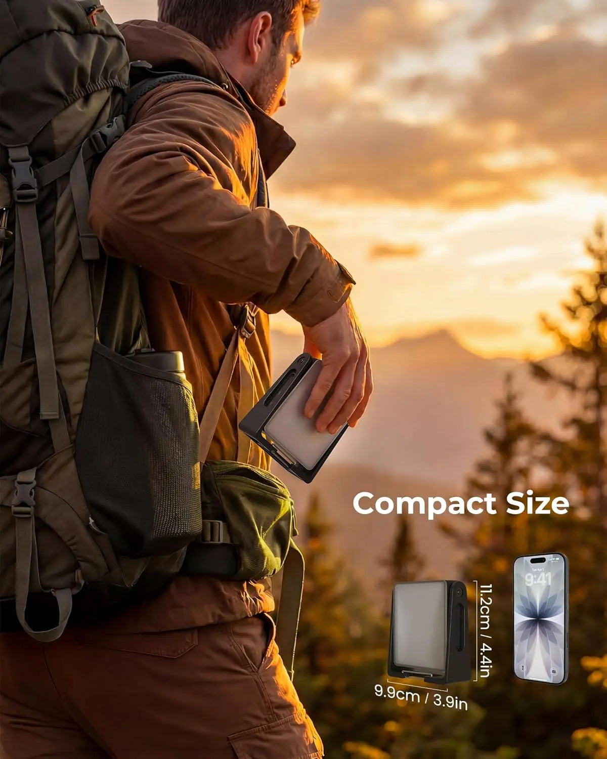 Versatile Portable LED Camping Light - 3 Modes, 4000mAh Rechargeable Lantern with 360° Rotatable Stand - Ideal for Camping, Hiking, Home Power Outages & Emergency Situations