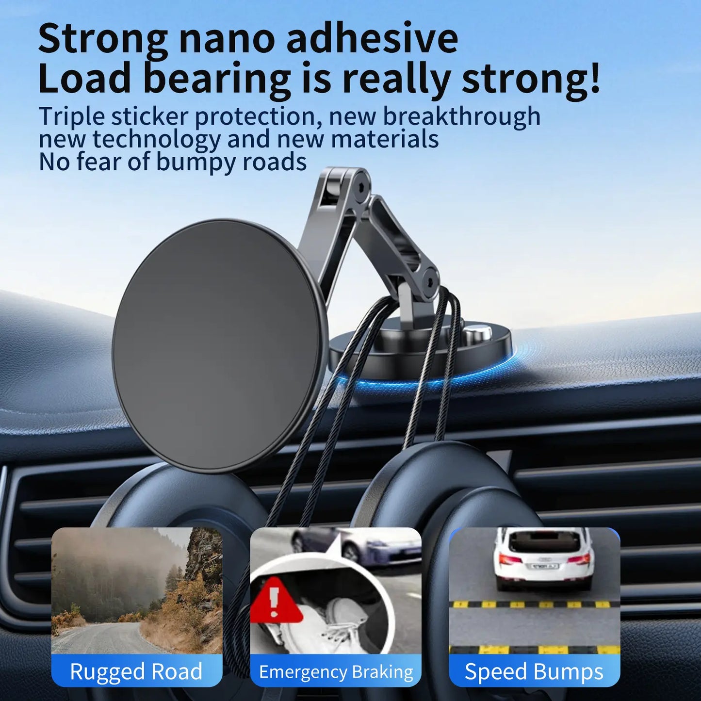 Paslda Magnetic Phone Holder & 15W Wireless Charger - 360° Rotating MagSafe Car Mount & Controller Holder - Essential Car Accessories