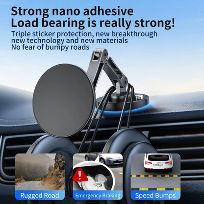 Paslda Magnetic Phone Holder & 15W Wireless Charger - 360° Rotating MagSafe Car Mount & Controller Holder - Essential Car Accessories