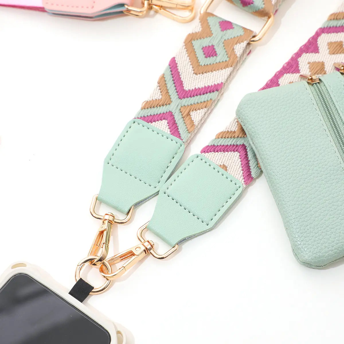 Stylish Anti-Drop Phone Lanyard with Zippered Pouch & Adjustable Crossbody Strap