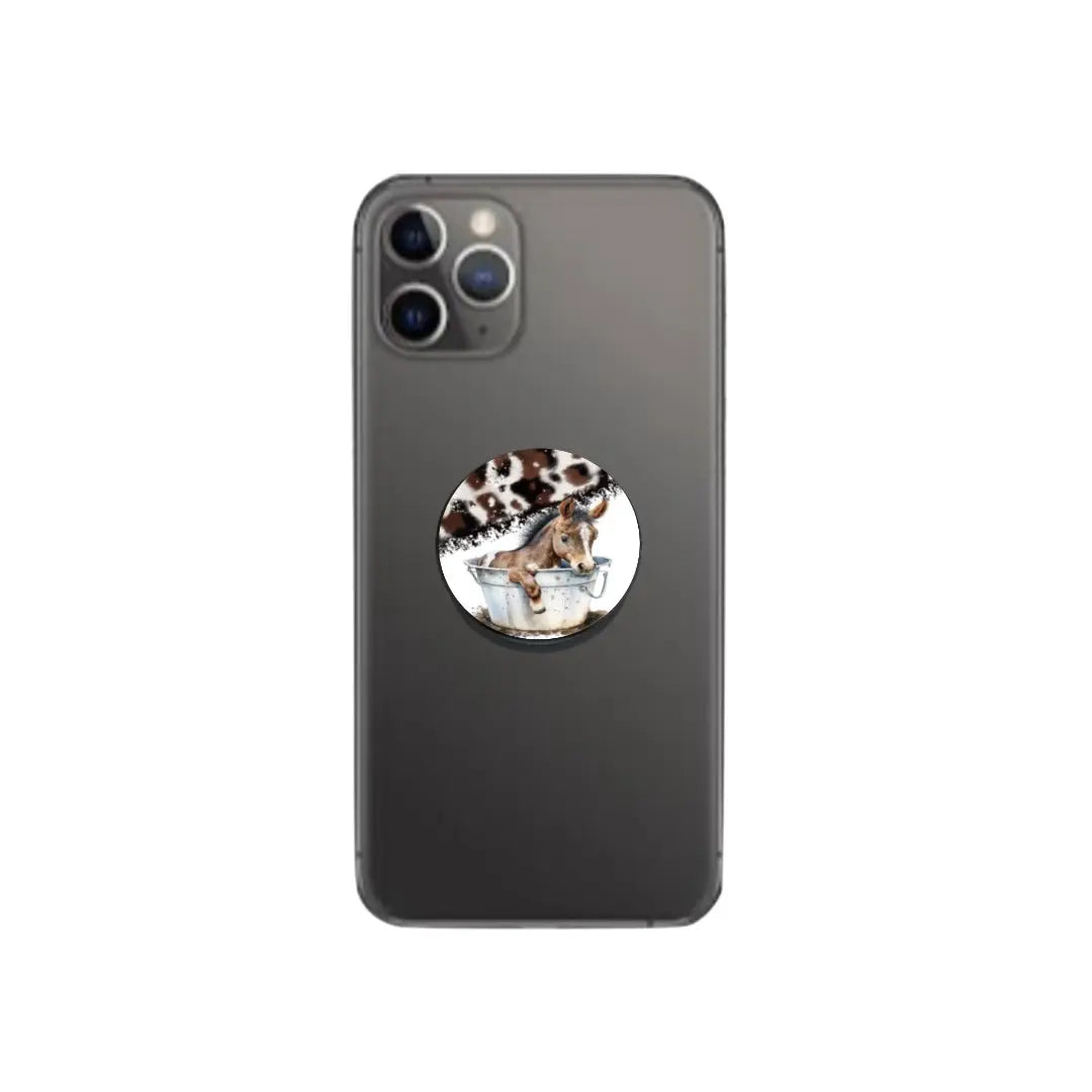 Western Horse Phone Grip and Stand - Perfect Gift for Equestrians!