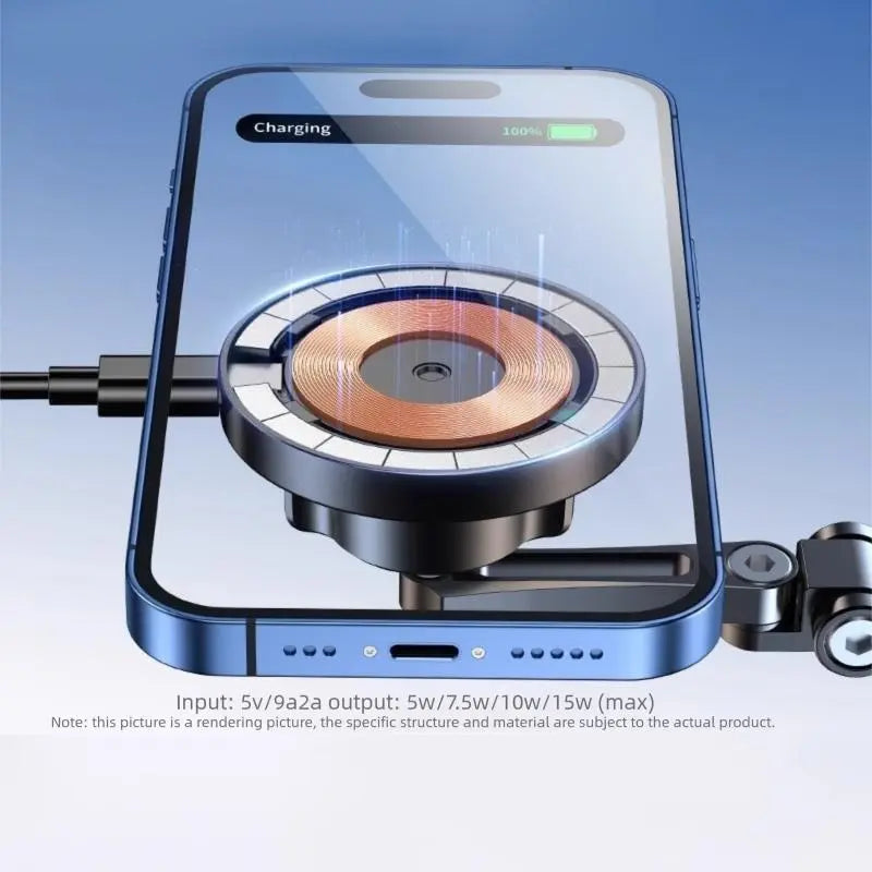 Paslda Magnetic Phone Holder & 15W Wireless Charger - 360° Rotating MagSafe Car Mount & Controller Holder - Essential Car Accessories