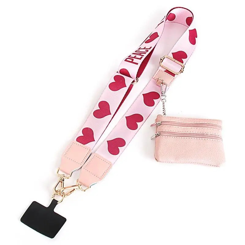 Stylish Anti-Drop Phone Lanyard with Zippered Pouch & Adjustable Crossbody Strap
