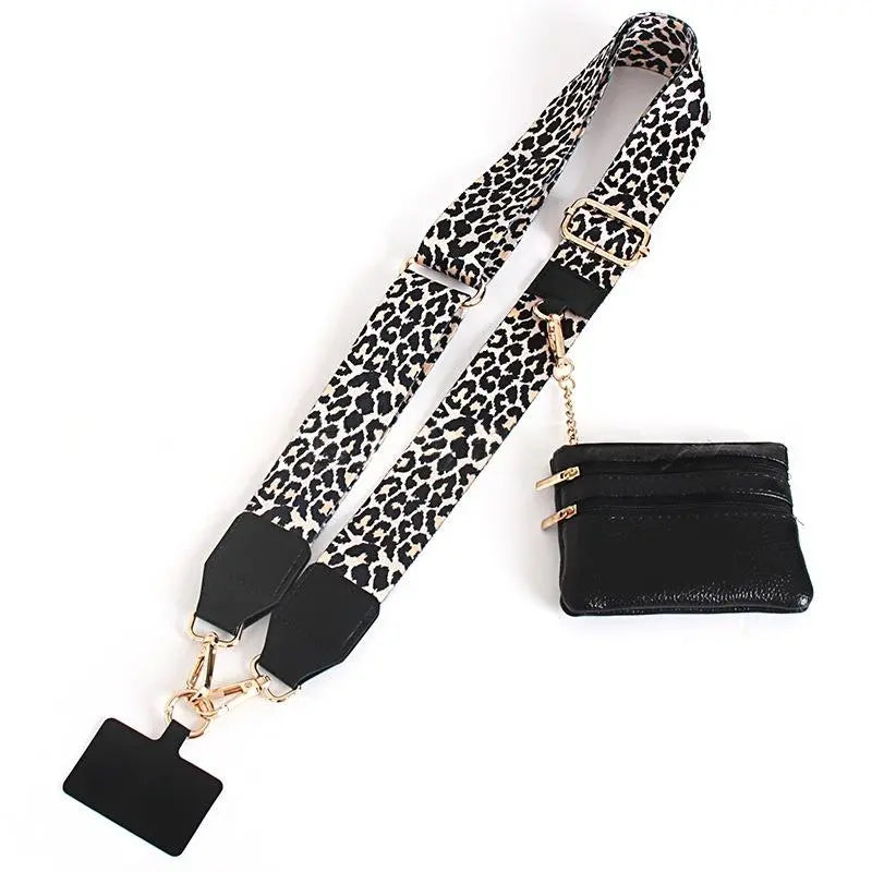 Stylish Anti-Drop Phone Lanyard with Zippered Pouch & Adjustable Crossbody Strap