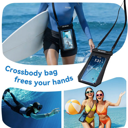 SOLOEVER Waterproof Phone Pouches – Ultimate Floating Fanny Pack for Swimming, Boating & Outdoor Fun, IPX8 Protection, Dual Compartments for Essentials