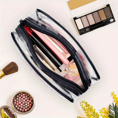 Clear PVC Travel Organizer Bag - Lightweight & Durable Multi-Functional Toiletry and Electronics Storage Pouch for Hassle-Free Travel