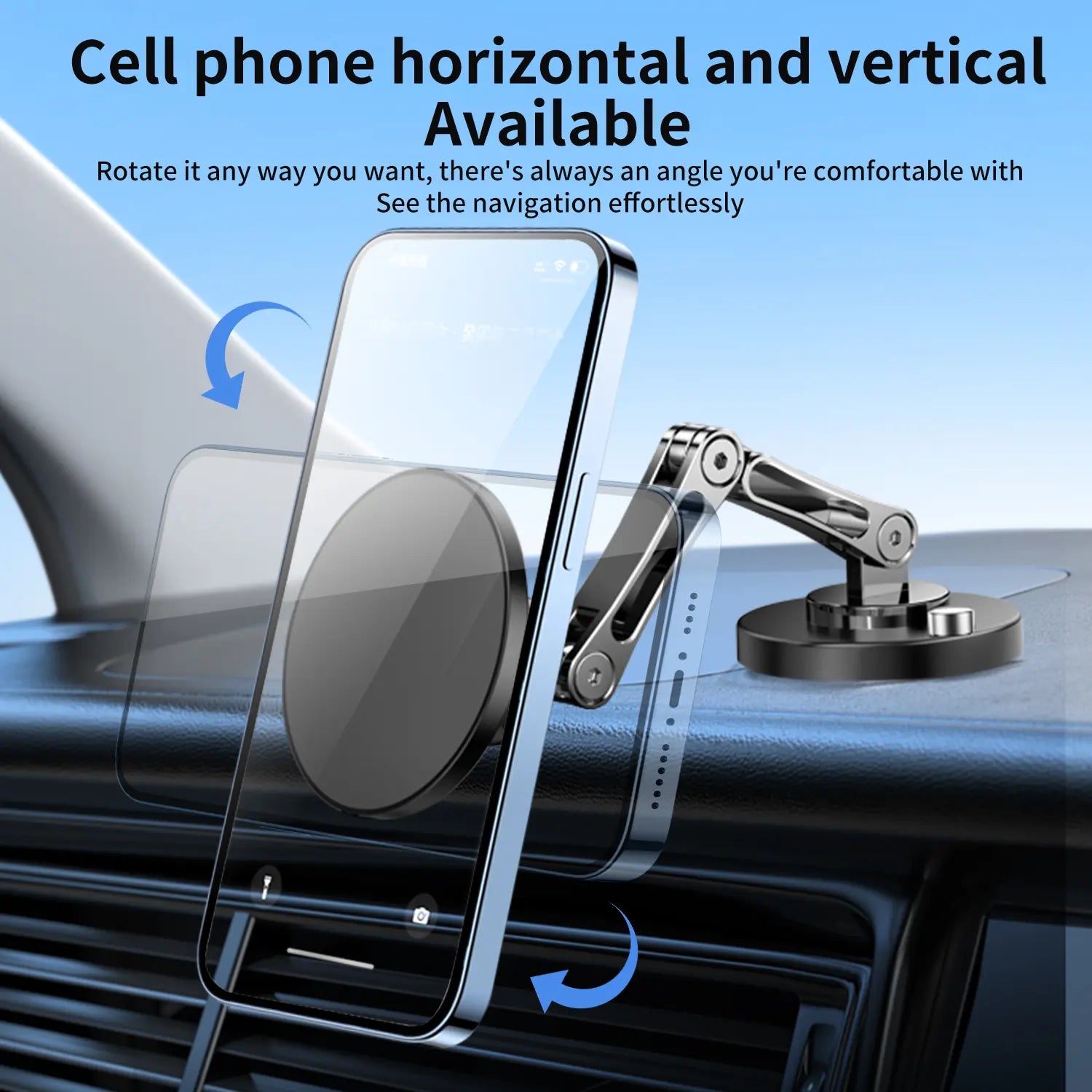 Paslda Magnetic Phone Holder & 15W Wireless Charger - 360° Rotating MagSafe Car Mount & Controller Holder - Essential Car Accessories