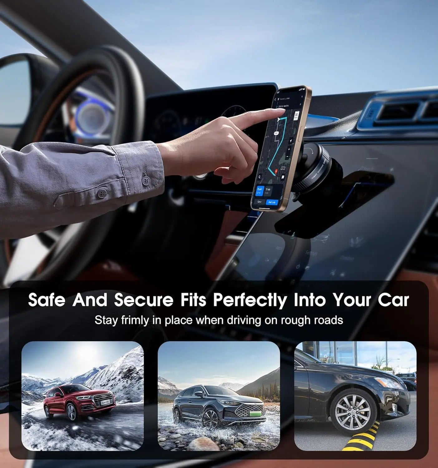 Ultimate Magnetic Phone Mount - Compact & Stable Suction Holder for Your Car!