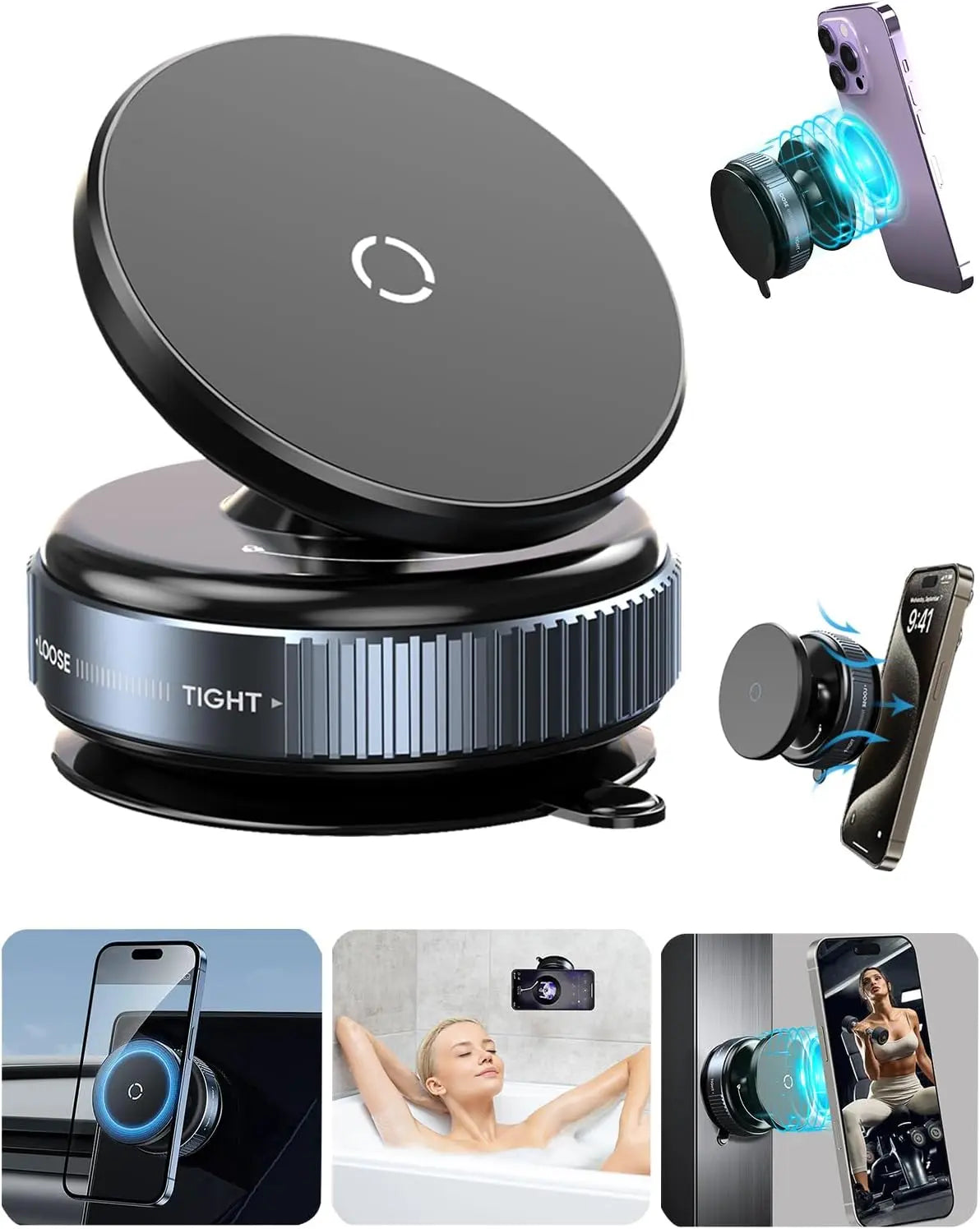 Ultimate Magnetic Phone Mount - Compact & Stable Suction Holder for Your Car!