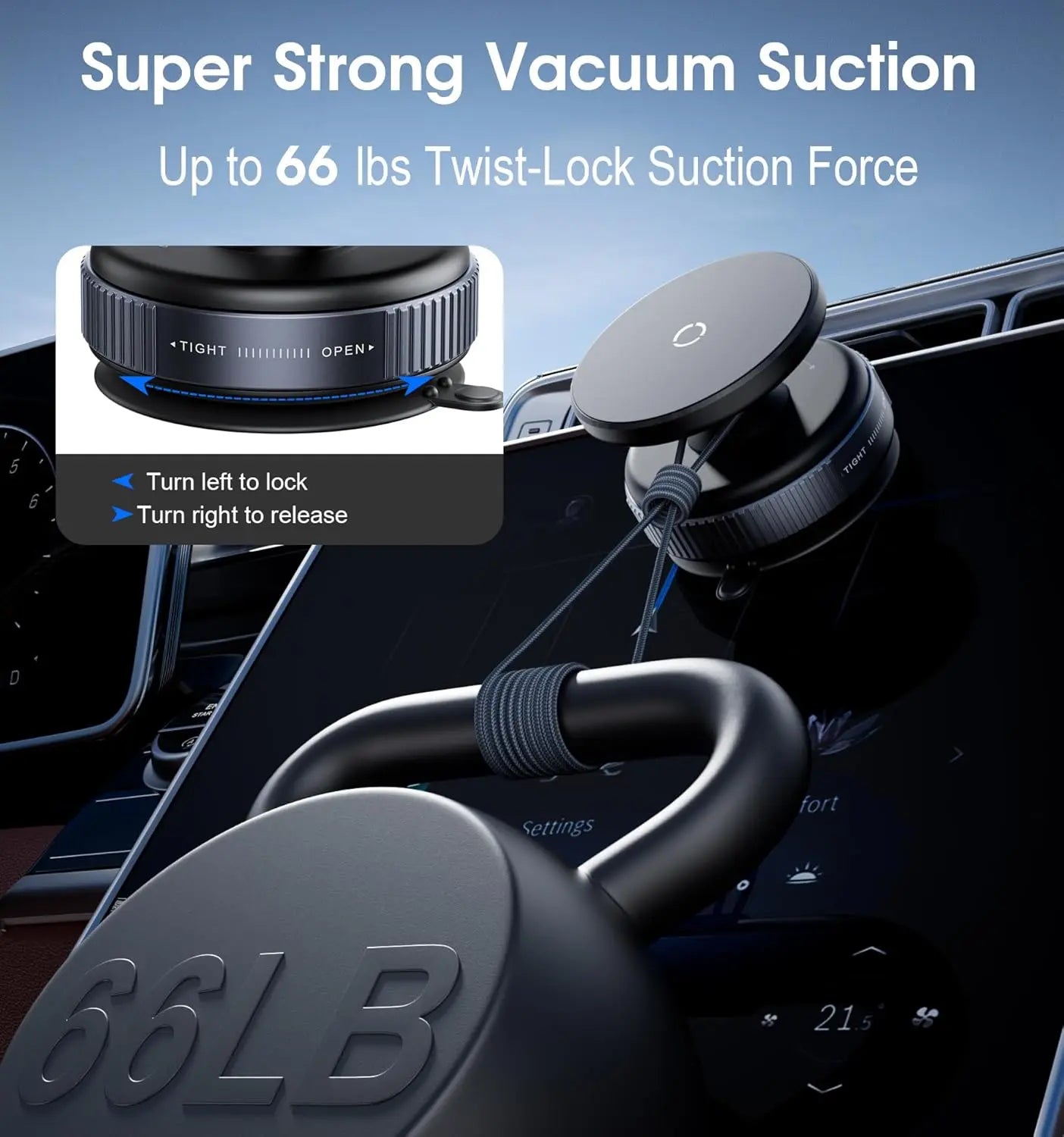 Ultimate Magnetic Phone Mount - Compact & Stable Suction Holder for Your Car!