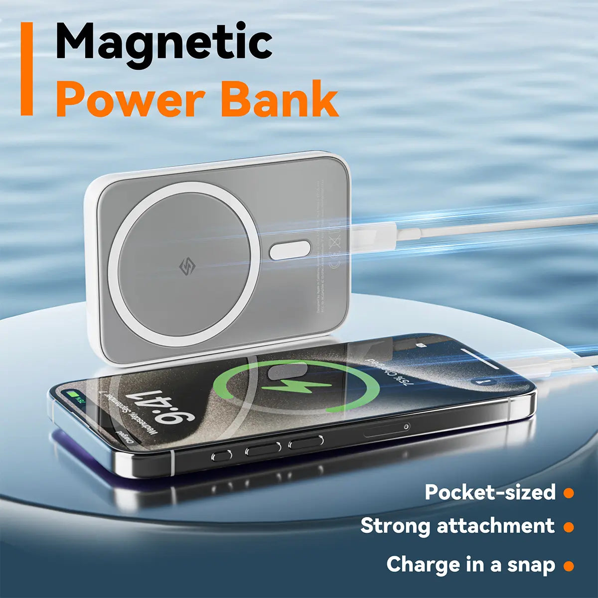 Ultimate 7-in-1 Magnetic Powerbank & Bluetooth Earphones Kit - 10000mAh Fast Charging, Wireless Charger, Type-C to Lightning Cable, Compact & Portable