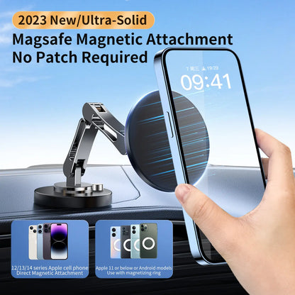 Paslda Magnetic Phone Holder & 15W Wireless Charger - 360° Rotating MagSafe Car Mount & Controller Holder - Essential Car Accessories