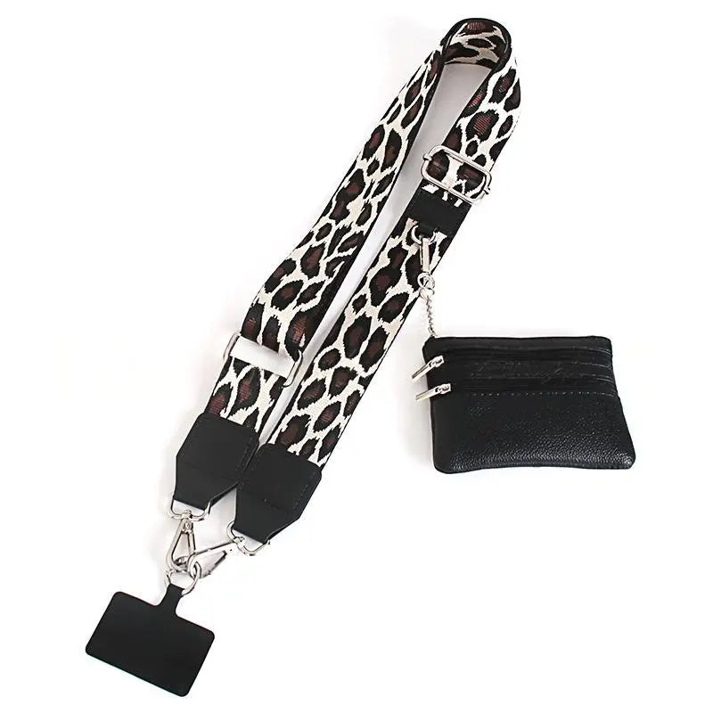 Stylish Anti-Drop Phone Lanyard with Zippered Pouch & Adjustable Crossbody Strap