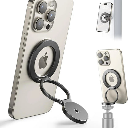 Summervibes Magnetic Ring Holder - Dual-Sided Magsafe Grip & Kickstand for iPhone 12-17 Series & Magnetic Car Mount-Compatible Phones