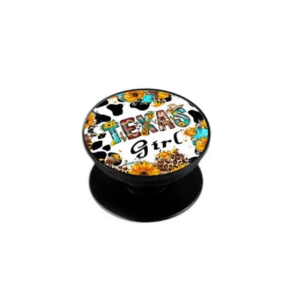Charming Sunflower Texas Girl Phone Grip & Foldable Stand - Perfect for Style & Convenience!