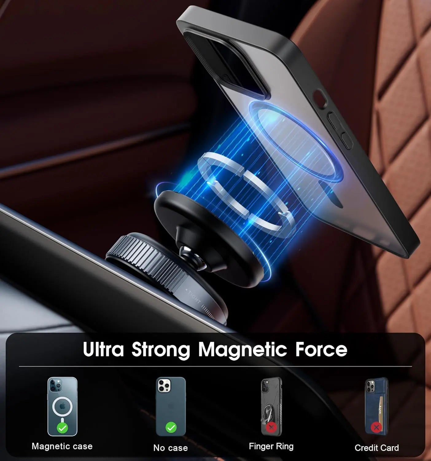 Ultimate Magnetic Phone Mount - Compact & Stable Suction Holder for Your Car!