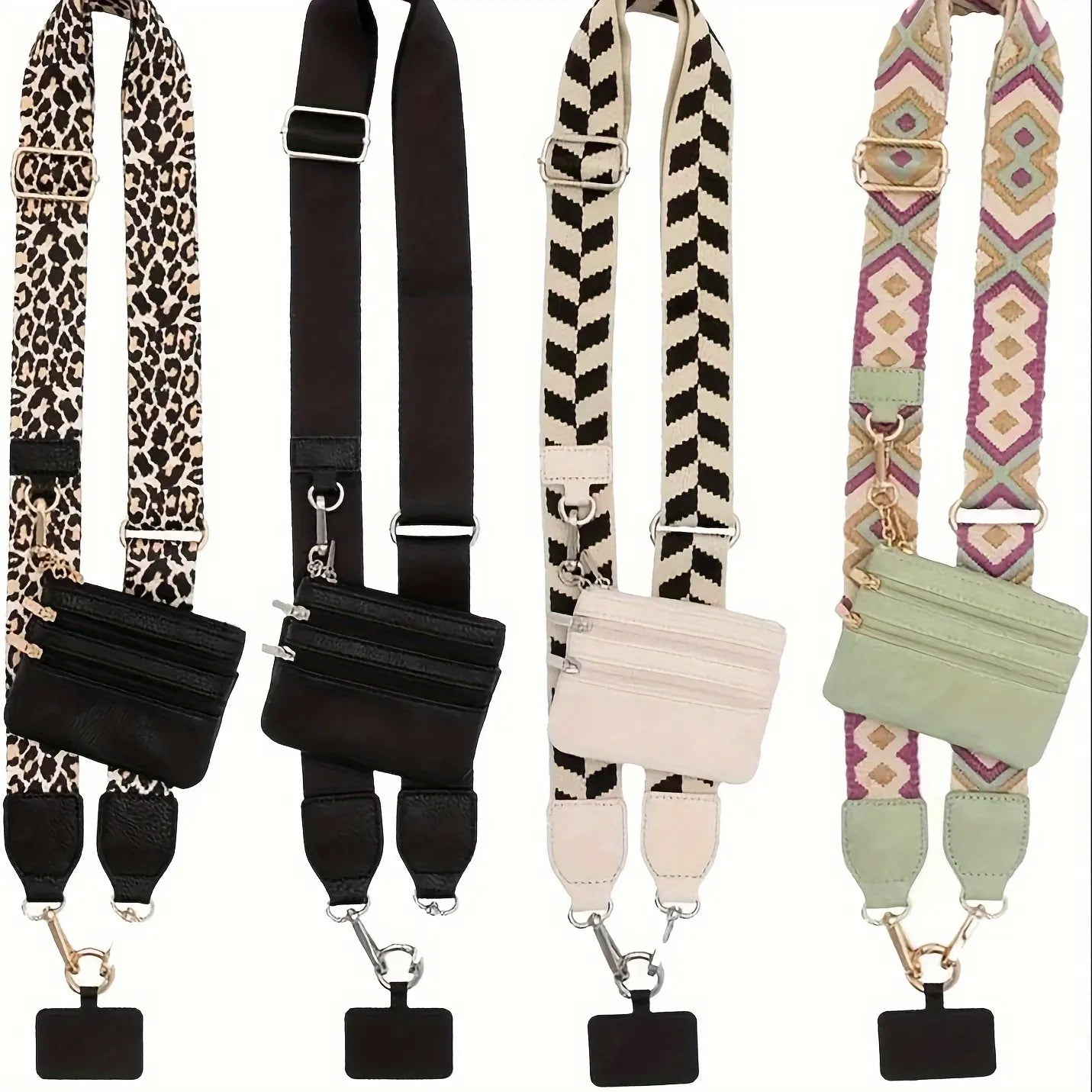 Stylish Anti-Drop Phone Lanyard with Zippered Pouch & Adjustable Crossbody Strap